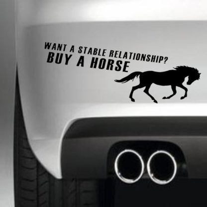 Want A Stable Relationship Buy A Horse
