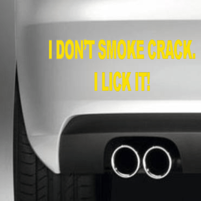 I Don't Smoke Crack, I Lick It